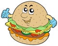 Cartoon hamburger Royalty Free Stock Photo