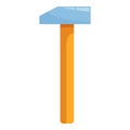 Cartoon hammer standing with wooden handle for construction Royalty Free Stock Photo