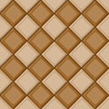 Cartoon hand drown beige and brown diagonal seamless tiles texture