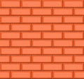 Cartoon hand drown orange realistic seamless brick wall texture