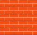 Cartoon hand drown orange seamless brick wall texture Royalty Free Stock Photo