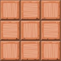 Cartoon hand drown orange seamless decorative old tiles texture Royalty Free Stock Photo