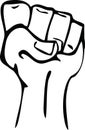 Cartoon Hand Protest Symbol