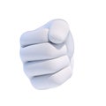 Cartoon hands set - fist 3d rendering Royalty Free Stock Photo