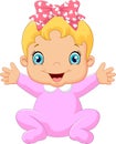 Cartoon happy baby posing Royalty Free Stock Photo