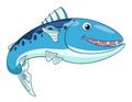 Cartoon happy barracuda Royalty Free Stock Photo