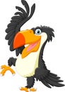 Cartoon happy bird toucan