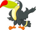 Cartoon happy bird toucan