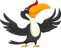 Cartoon happy bird toucan