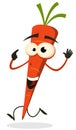 Cartoon Happy Carrot Character Running