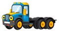 Cartoon happy cistern truck like monster truck isolated on white background  illustration for children Royalty Free Stock Photo