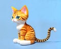 Cartoon happy comic kitty cat stuffed teddy toy cloth doll