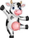 Cartoon happy cow Royalty Free Stock Photo