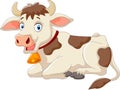 Cartoon happy cow Royalty Free Stock Photo