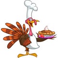 Cartoon happy cute thanksgiving turkey bird. Vector illustration isolated. Design for Thanksgiving Day Royalty Free Stock Photo