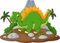 Cartoon happy dinosaur Royalty Free Stock Photo