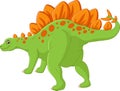 Cartoon happy dinosaur with white background Royalty Free Stock Photo