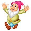Cartoon happy dwarf Royalty Free Stock Photo