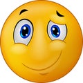 Cartoon Happy emoticon smile Royalty Free Stock Photo