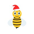 Cartoon happy festive bee mascot character illustration. Royalty Free Stock Photo