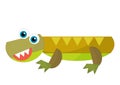 cartoon happy and funny colorful prehistoric dinosaur dino smiling friendly isolated illustration for kids Royalty Free Stock Photo
