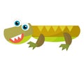 cartoon happy and funny colorful prehistoric dinosaur dino smiling friendly isolated illustration for kids Royalty Free Stock Photo