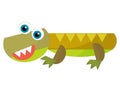 cartoon happy and funny colorful prehistoric dinosaur dino smiling friendly isolated illustration for kids Royalty Free Stock Photo