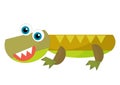 cartoon happy and funny colorful prehistoric dinosaur dino smiling friendly isolated illustration for kids Royalty Free Stock Photo