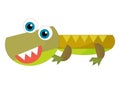 cartoon happy and funny colorful prehistoric dinosaur dino smiling friendly isolated illustration for kids Royalty Free Stock Photo