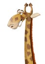 Cartoon of a happy giraffe