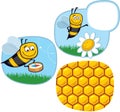 Cartoon Happy Honeybee Royalty Free Stock Photo