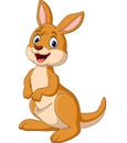 Cartoon Happy Kangaroo isolated on white background Royalty Free Stock Photo