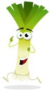 Cartoon Happy Leek Character