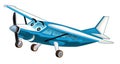 Cartoon happy military plane machine on white background - illustration