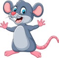 Cartoon happy mouse waving Royalty Free Stock Photo