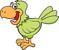 Cartoon happy parrot.