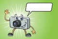 Cartoon happy photo camera character