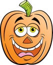 Cartoon happy smiling jack o lantern. Royalty Free Stock Photo