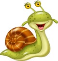 Cartoon happy snail Royalty Free Stock Photo