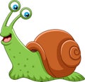 Cartoon happy snail isolated on white background Royalty Free Stock Photo