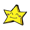 cartoon happy star character