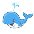 Cartoon Happy Whale Royalty Free Stock Photo