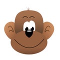Cartoon head monkey