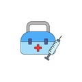 Cartoon health emergency aid toy colored icon. Signs and symbols can be used for web, logo, mobile app, UI, UX