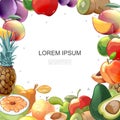 Cartoon Healthy Food Colorful Template