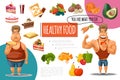 Cartoon Healthy Food Concept