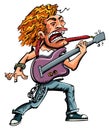 Cartoon of a heavy metal singer