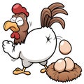 Cartoon hen Royalty Free Stock Photo