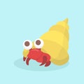 Cartoon hermit crab.