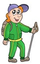 Cartoon hiker